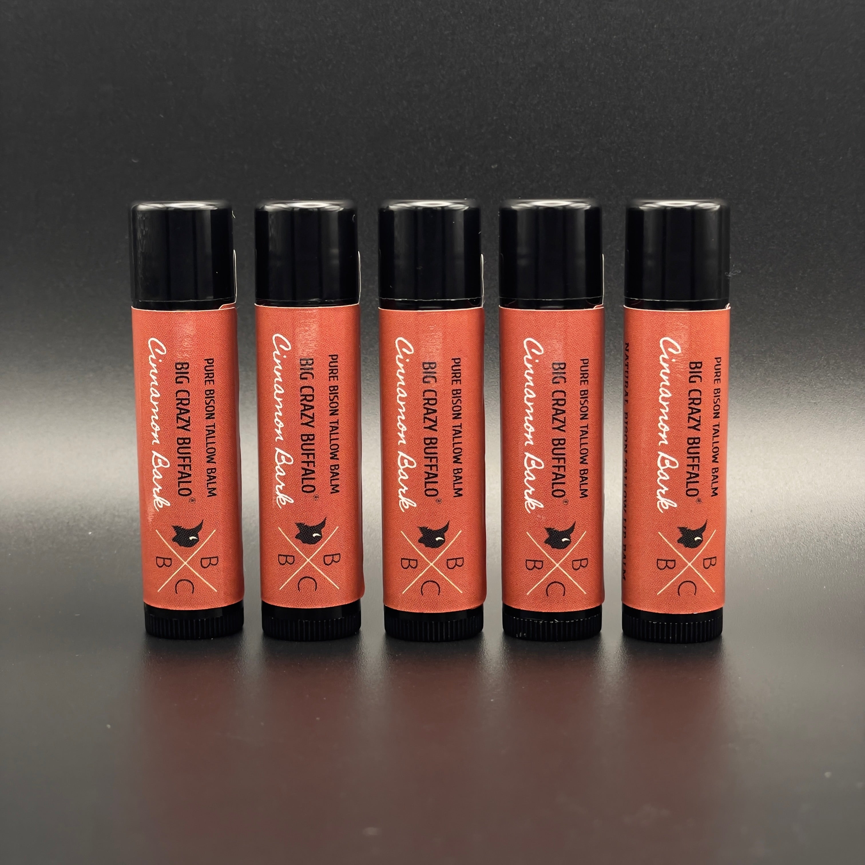 Cinnamon Bark - Bison Tallow Lip Balm - 5 Pack